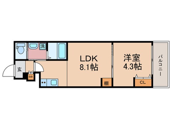 シャイン東山の物件間取画像